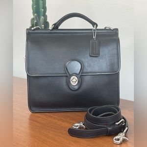 Vintage Coach Willis 9927 Black with Nickel hardware